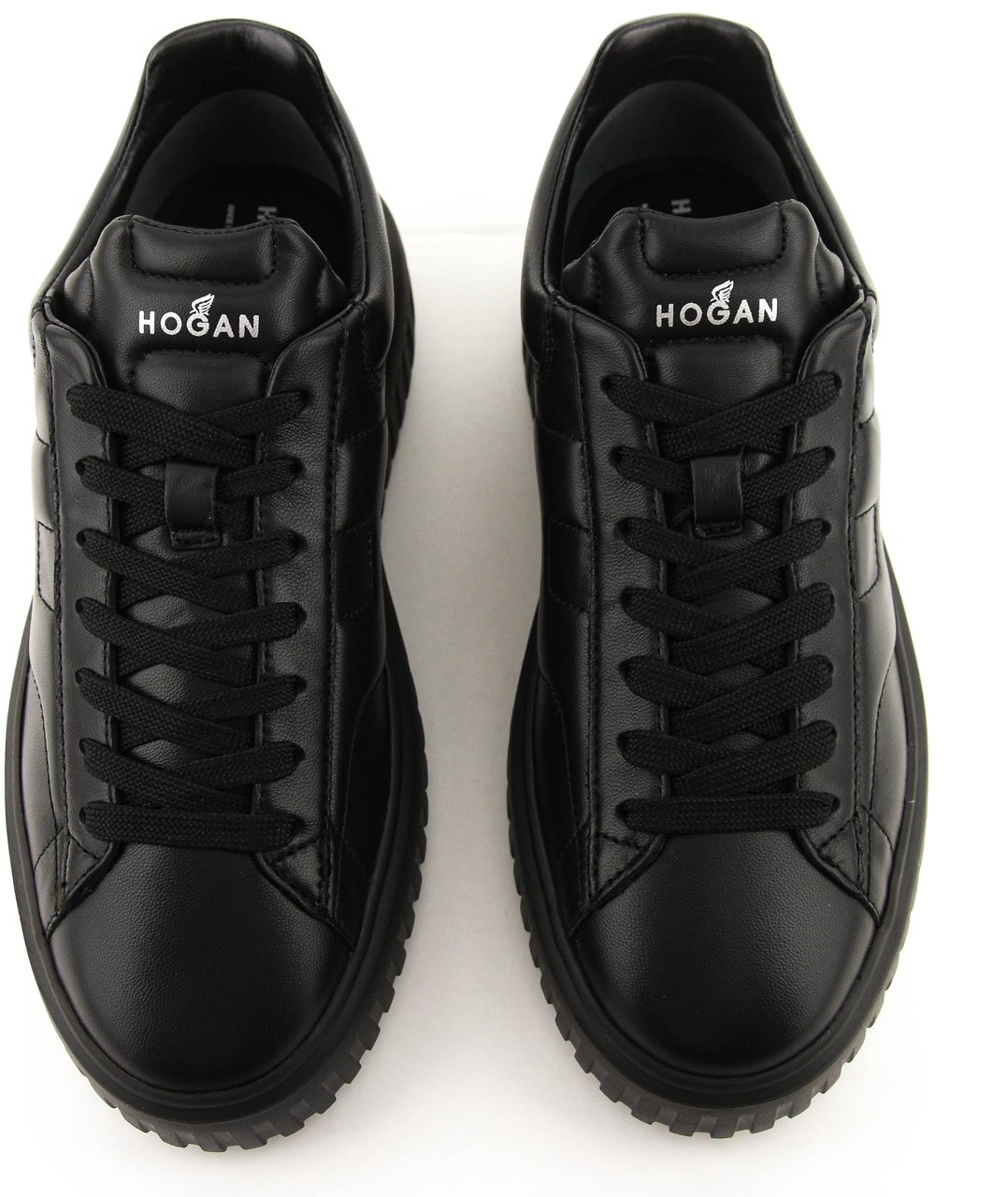 HOGAN H-stripes Black Leather Zwart