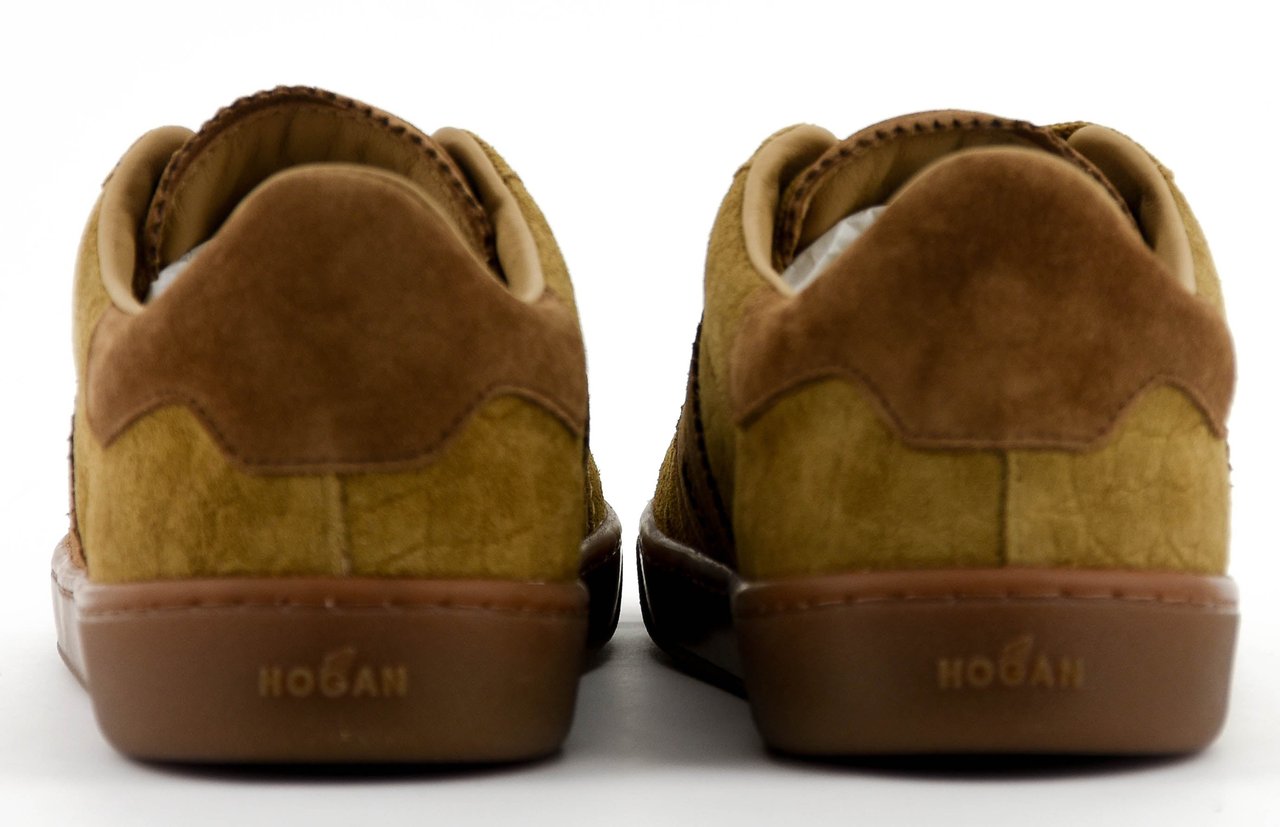 HOGAN Cool Sneaker Brown Croc Suede Bruin