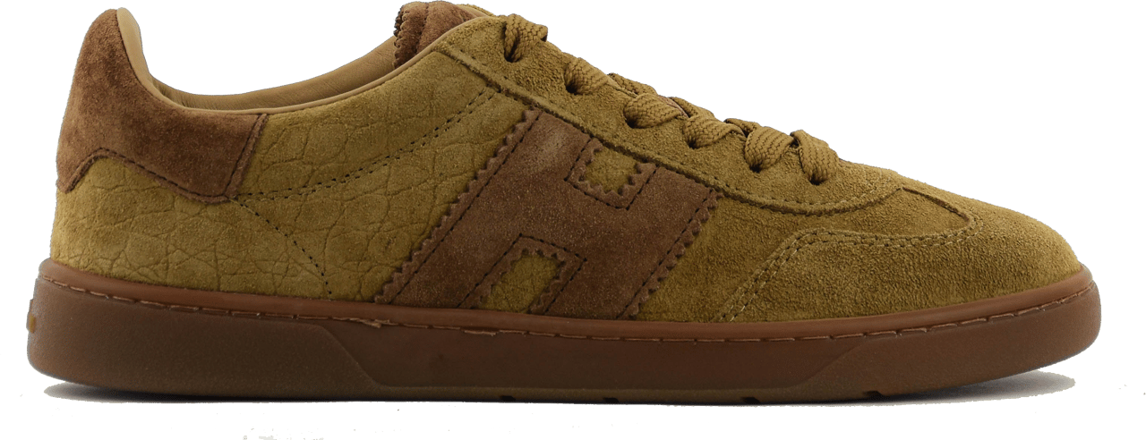 HOGAN Cool Sneaker Brown Croc Suede Bruin