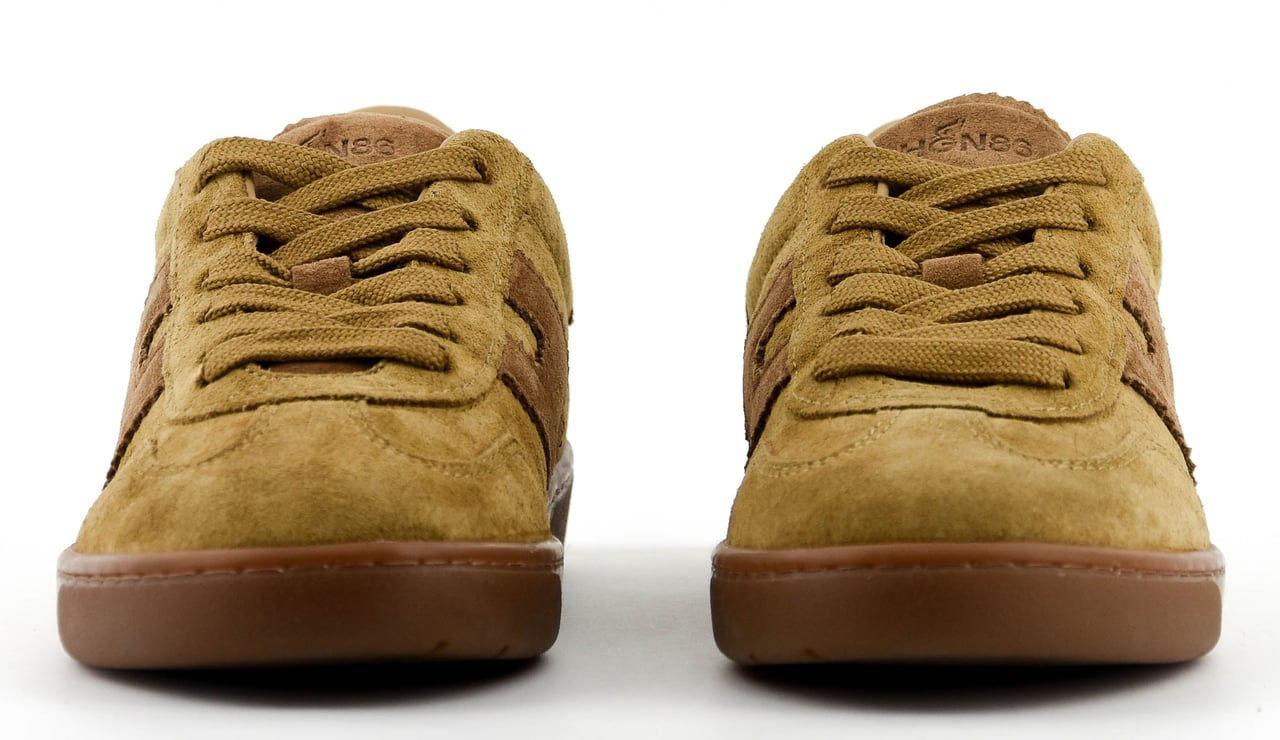 HOGAN Cool Sneaker Brown Croc Suede Bruin