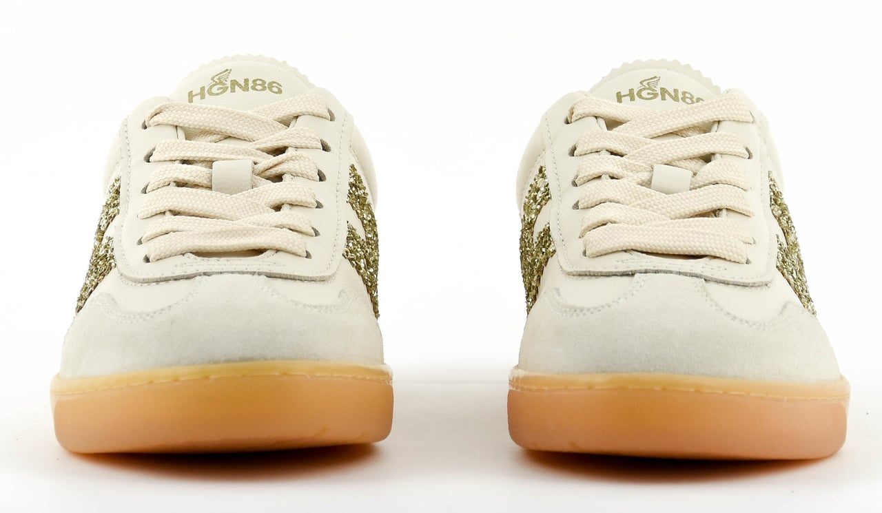 HOGAN Cool Sneaker Offwhite Gold Glitter Wit