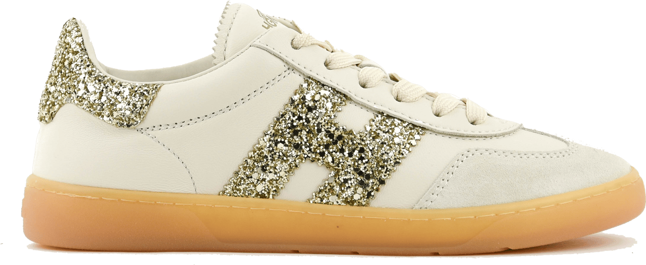 HOGAN Cool Sneaker Offwhite Gold Glitter Wit