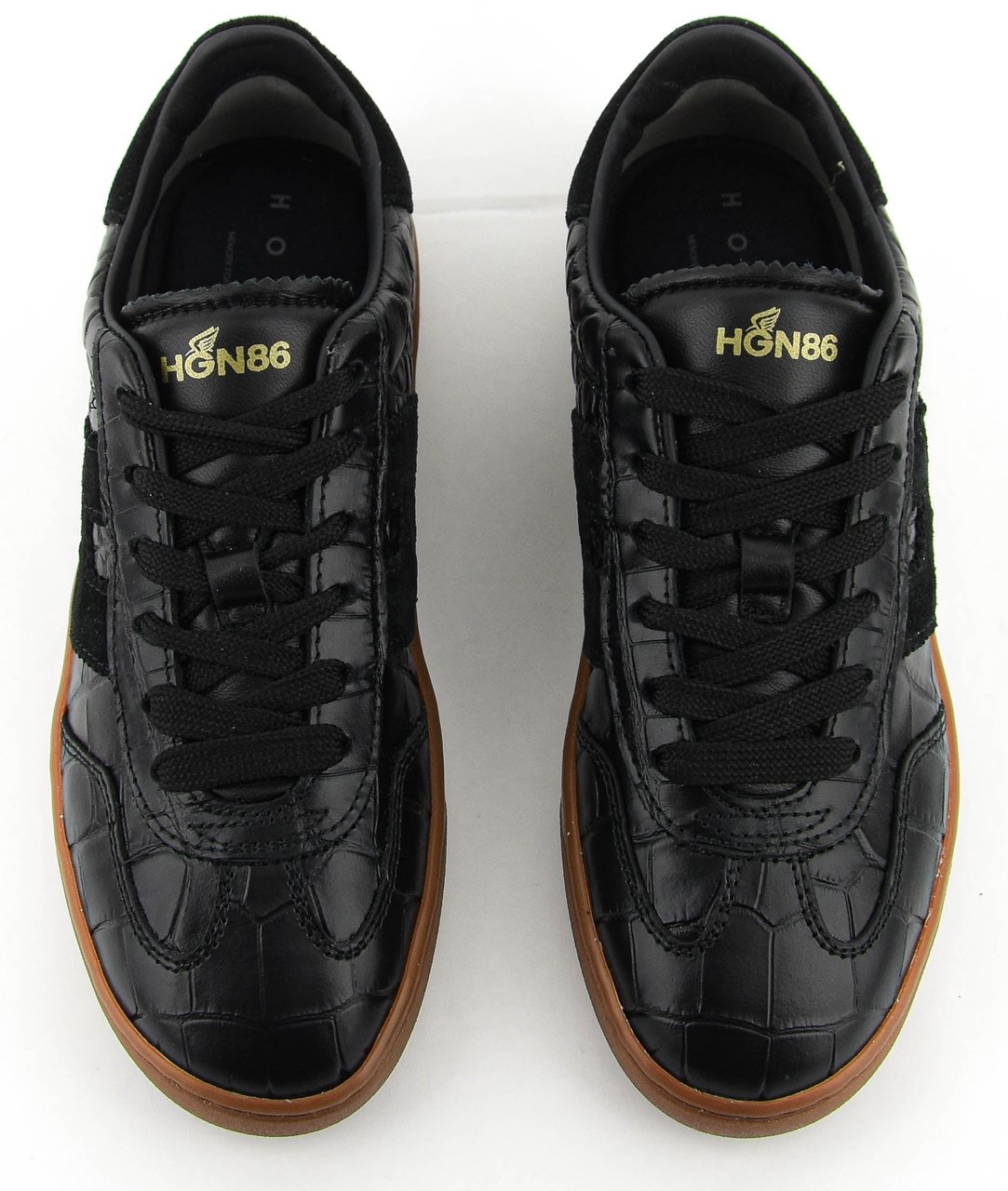 HOGAN Cool Sneaker Black Croc Zwart