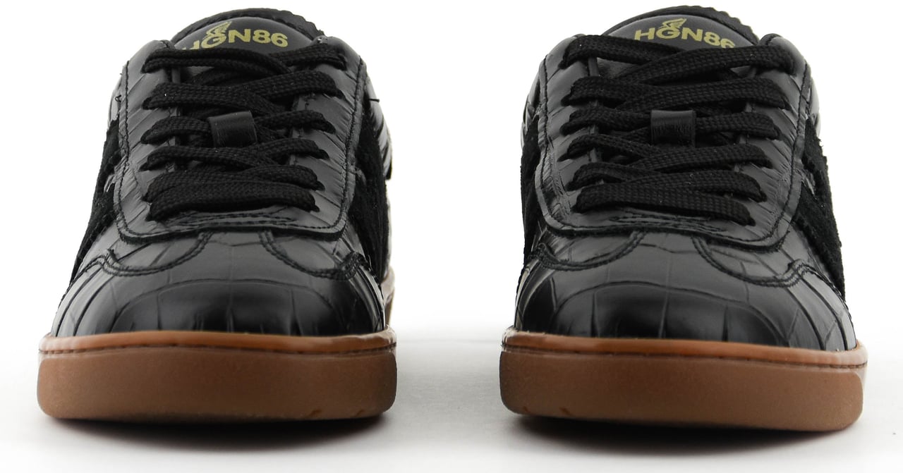 HOGAN Cool Sneaker Black Croc Zwart