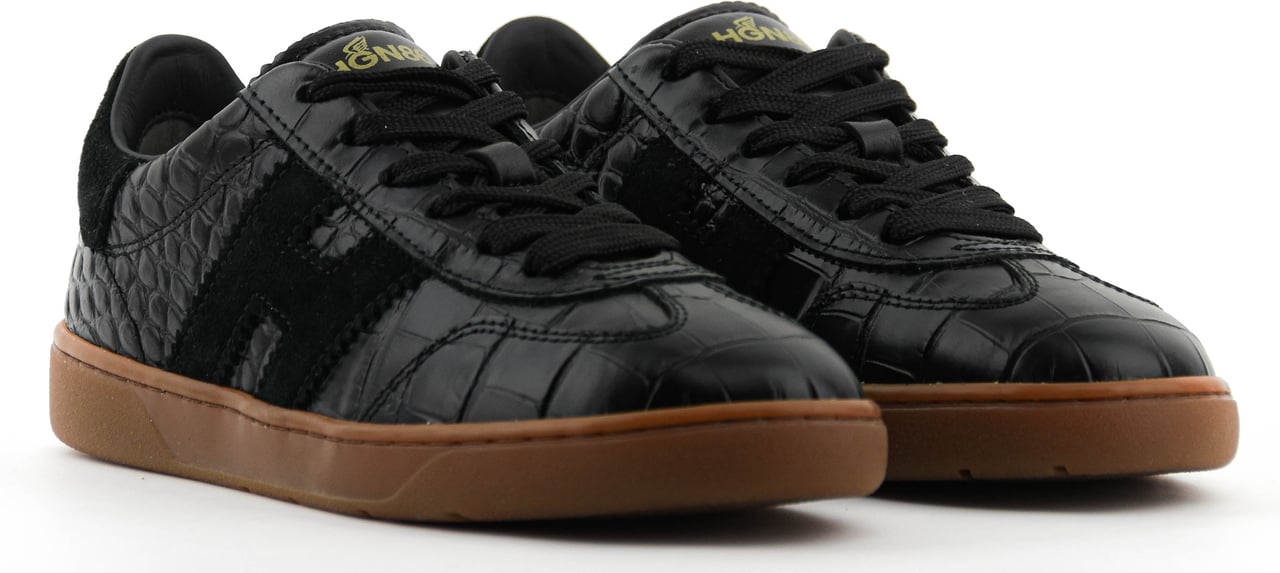 HOGAN Cool Sneaker Black Croc Zwart