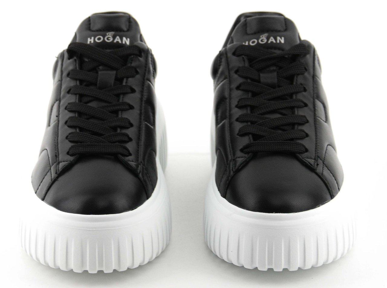HOGAN H-stripes Black Leather Zwart