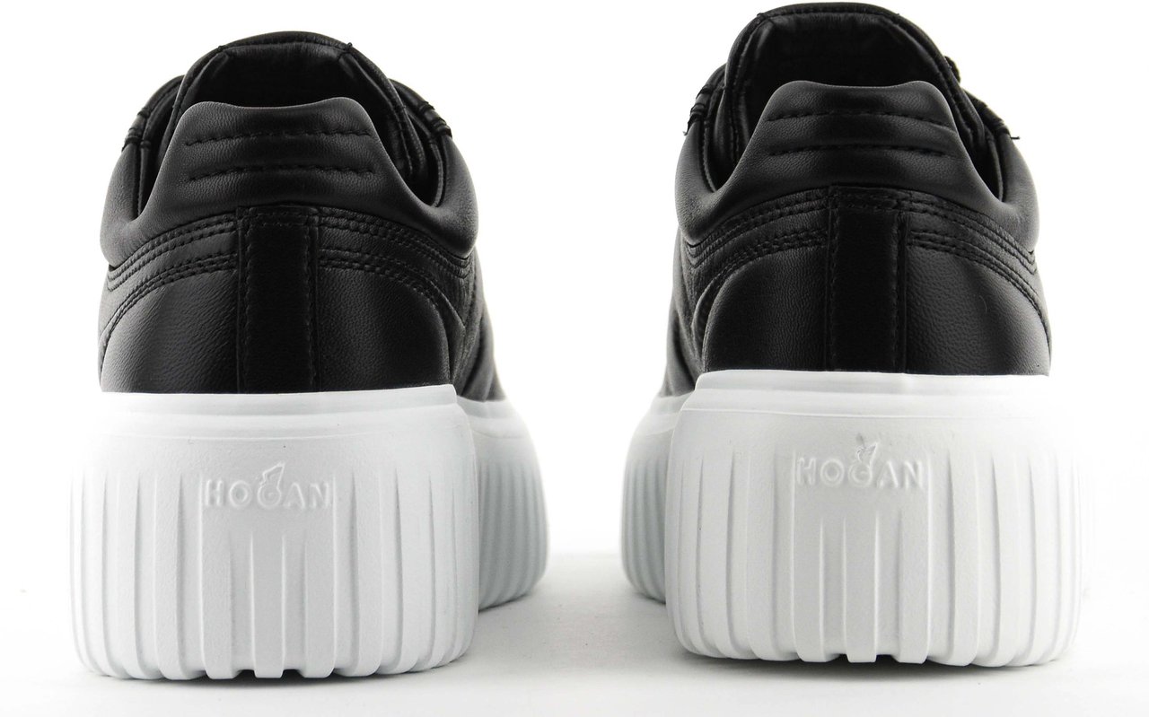 HOGAN H-stripes Black Leather Zwart