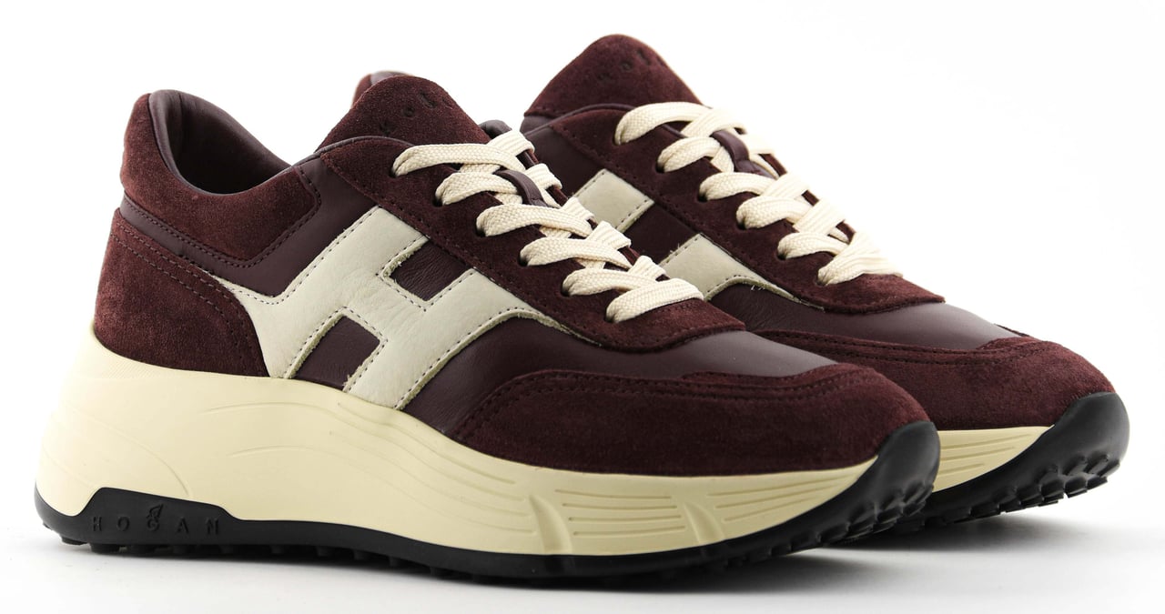 HOGAN H669 Running Bordo Leather Rood