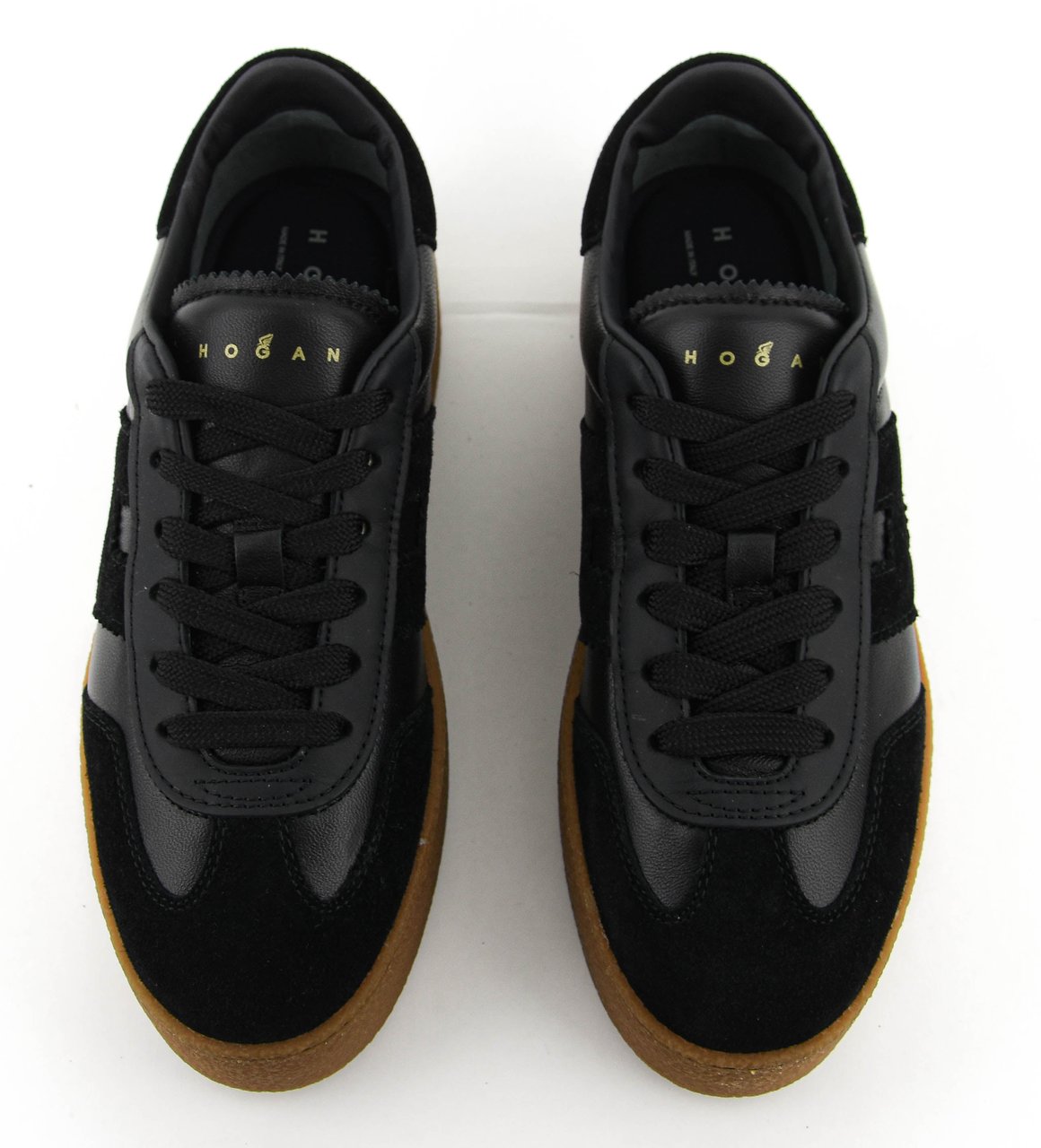 HOGAN Platform Sneaker Black Leather Zwart