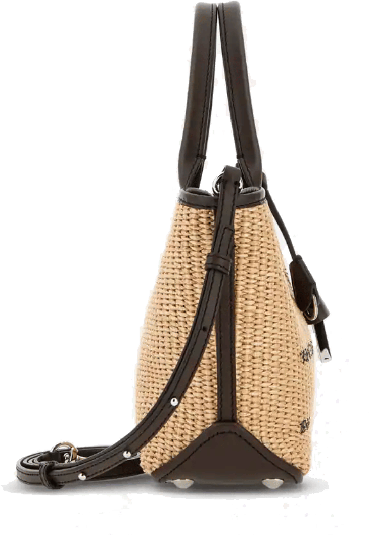 HOGAN Address Shopping Bag Medium Raffia Beige