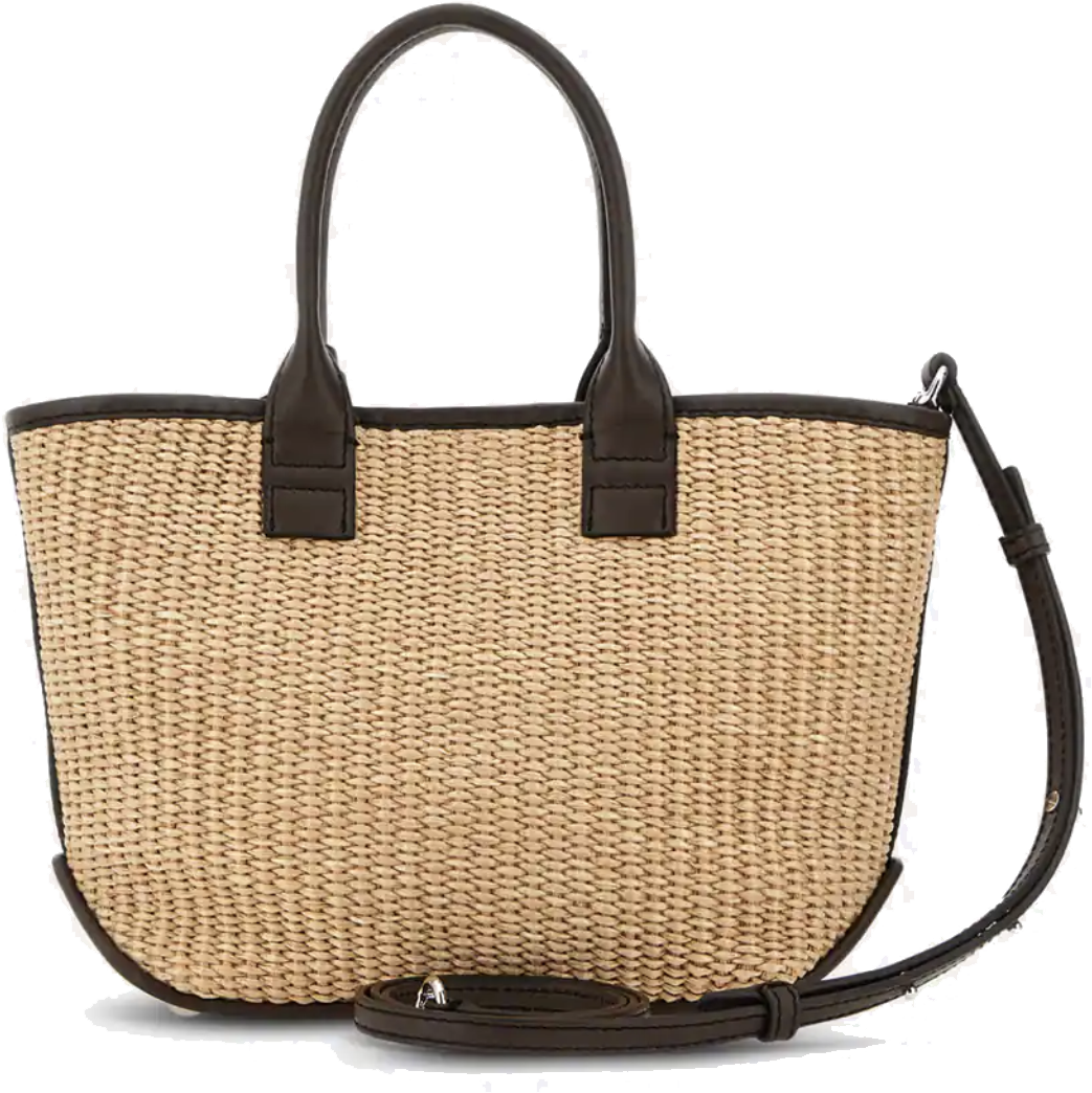 HOGAN Address Shopping Bag Medium Raffia Beige