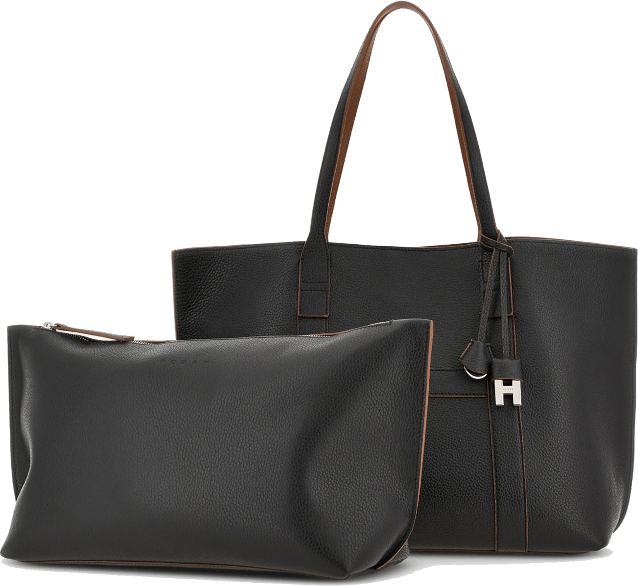 HOGAN Script Shopping Bag Black Zwart