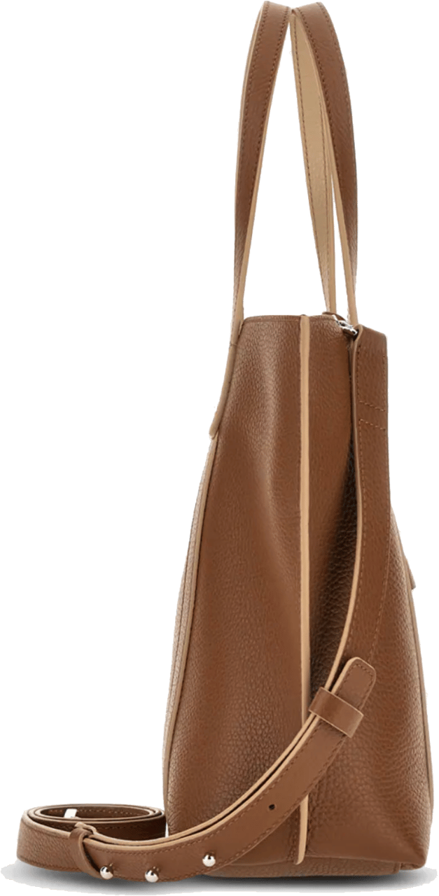 HOGAN Script Shopping Bag Tan Bruin