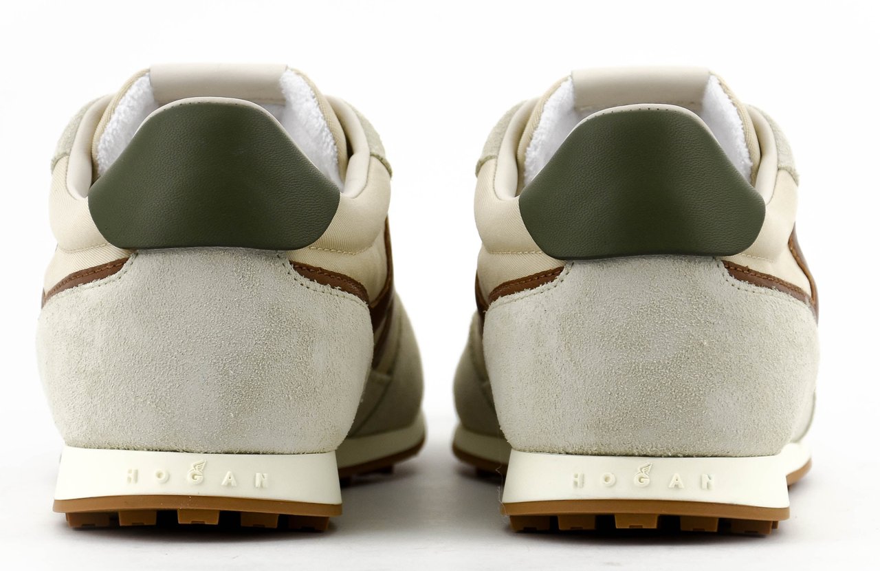 HOGAN Athletic Sneaker White Brown Green Wit