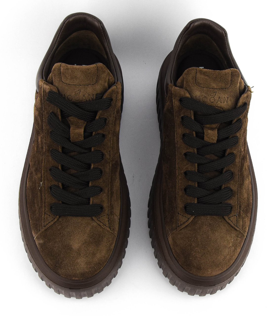 HOGAN H-stripes Brown Suede Bruin