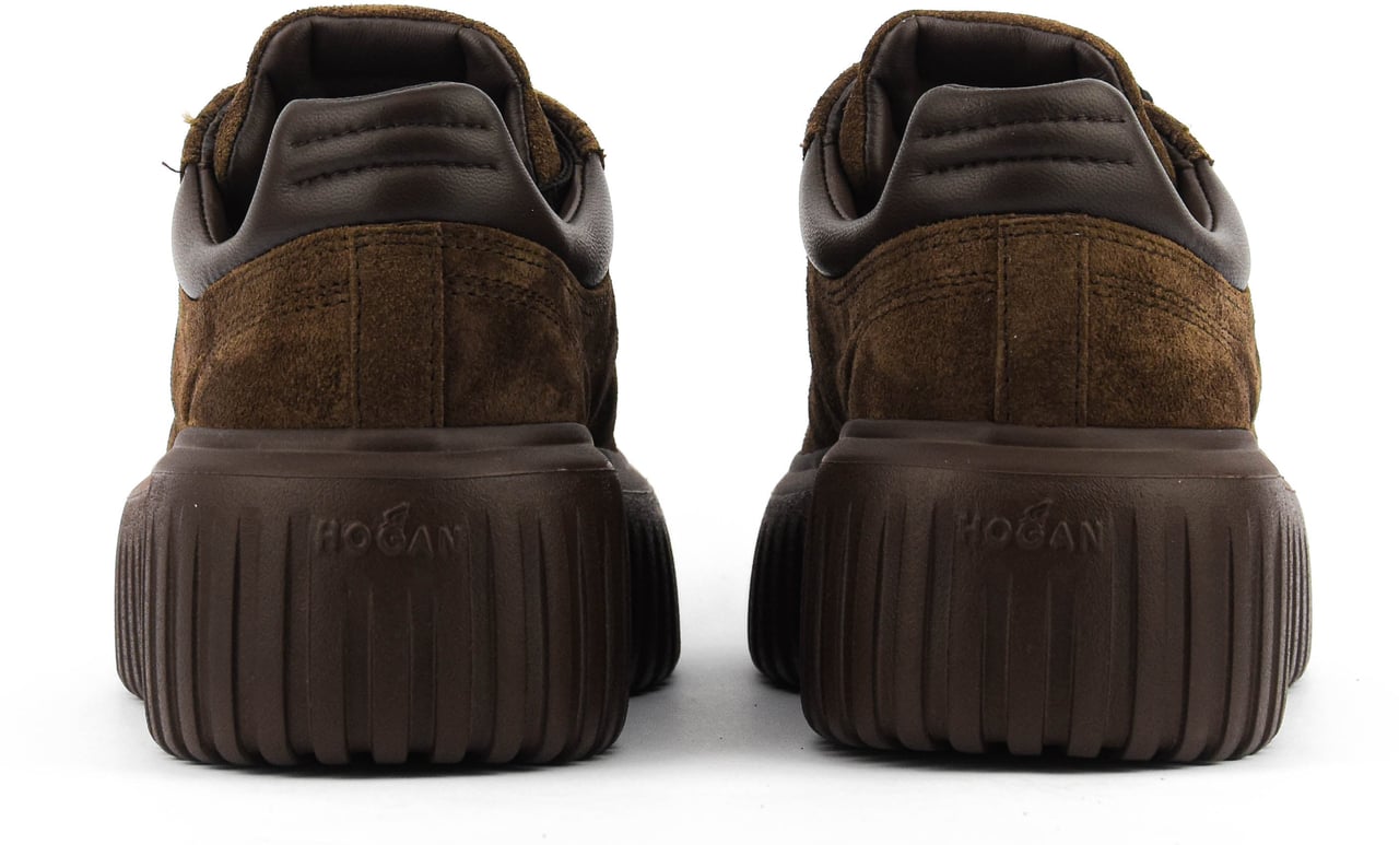 HOGAN H-stripes Brown Suede Bruin