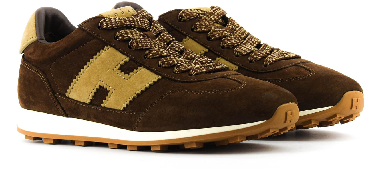 HOGAN Athletic Sneaker Brown Suede Bruin