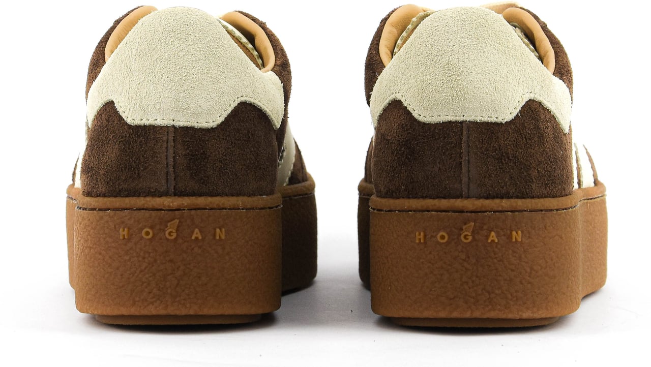 HOGAN Cool Platform Sneaker Brown Suede Bruin