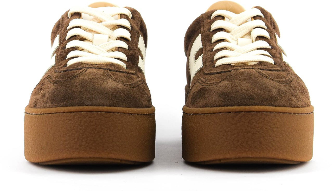 HOGAN Cool Platform Sneaker Brown Suede Bruin