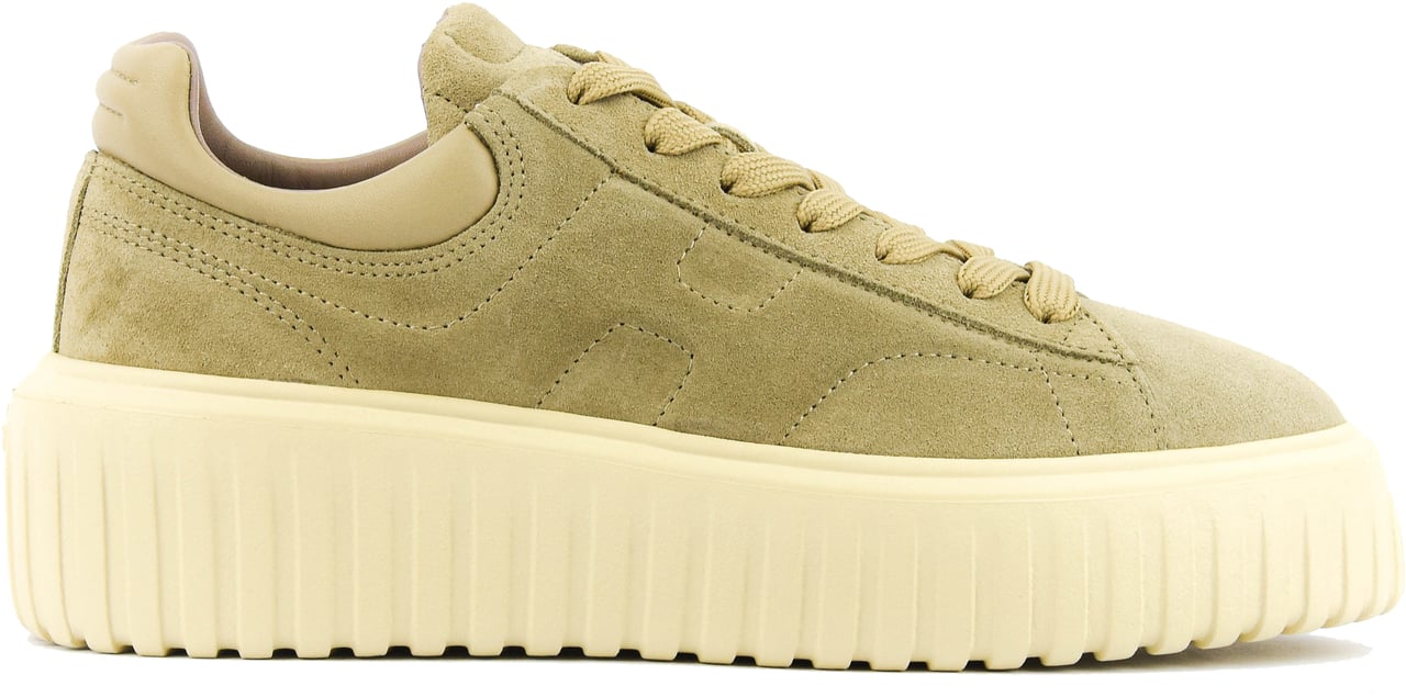 HOGAN H-stripes Taupe Suede Beige
