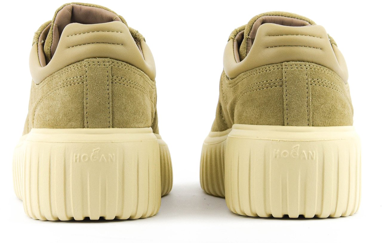 HOGAN H-stripes Taupe Suede Beige