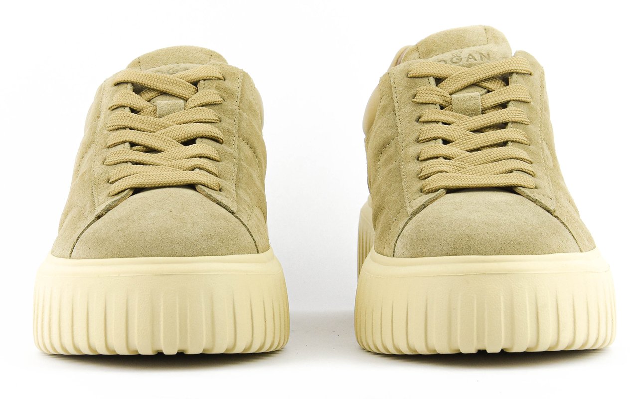 HOGAN H-stripes Taupe Suede Beige