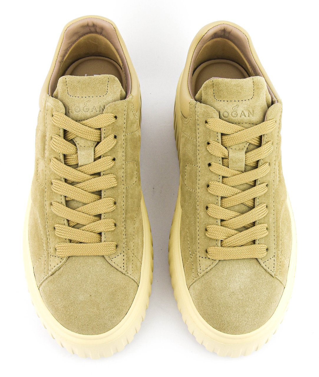 HOGAN H-stripes Taupe Suede Beige