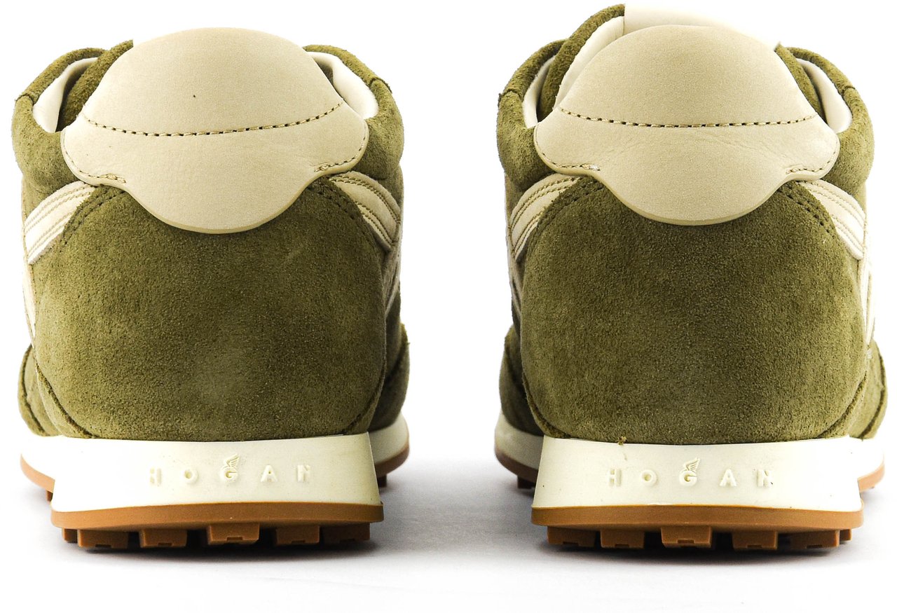HOGAN Athletic Sneaker Green Suede Groen