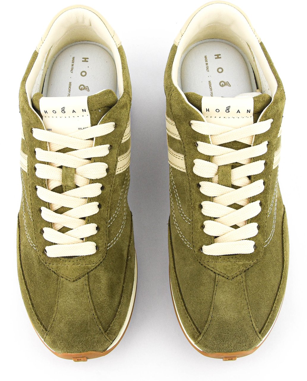 HOGAN Athletic Sneaker Green Suede Groen