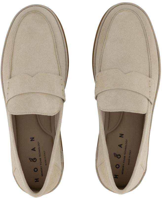 HOGAN Suede Loafers Beige