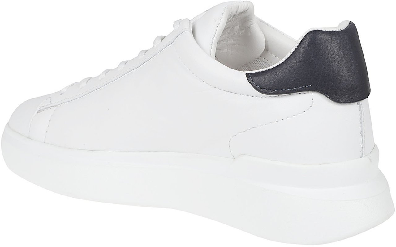 HOGAN Low-Top Sneakers with Burgundy Side Stripes Wit