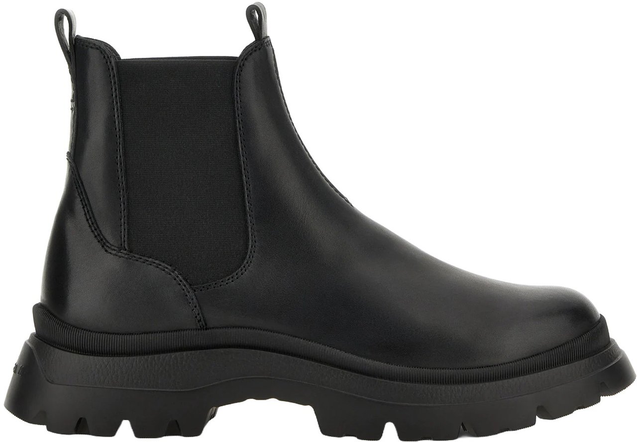 HOGAN H692 Chelsea Boots With Elastic Side Panels Zwart