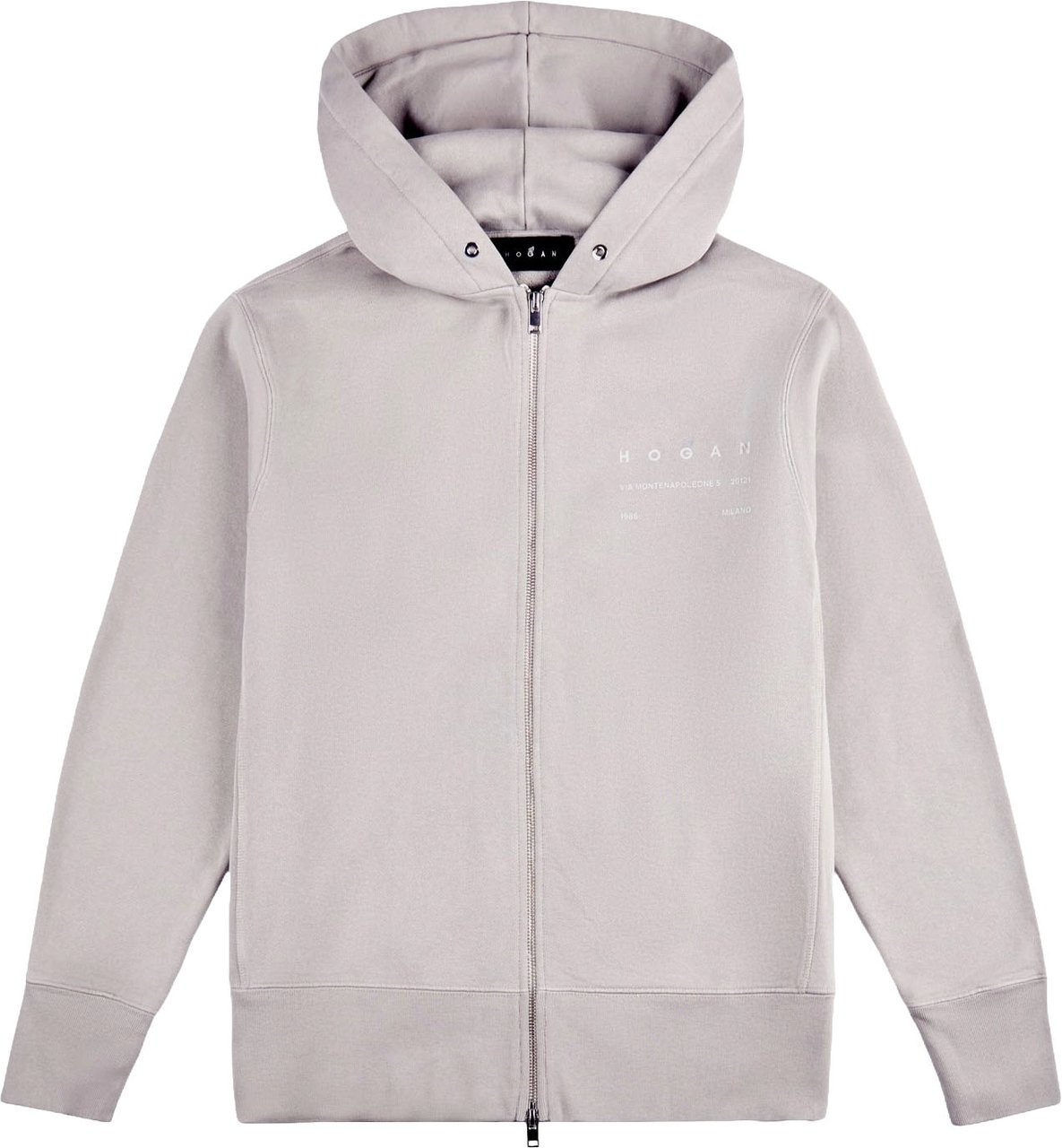 HOGAN Refined Zip Hoodie Crafted Wit