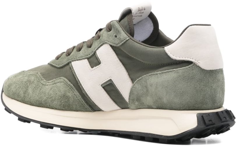 HOGAN Muted Green Sneakers With Silk Groen