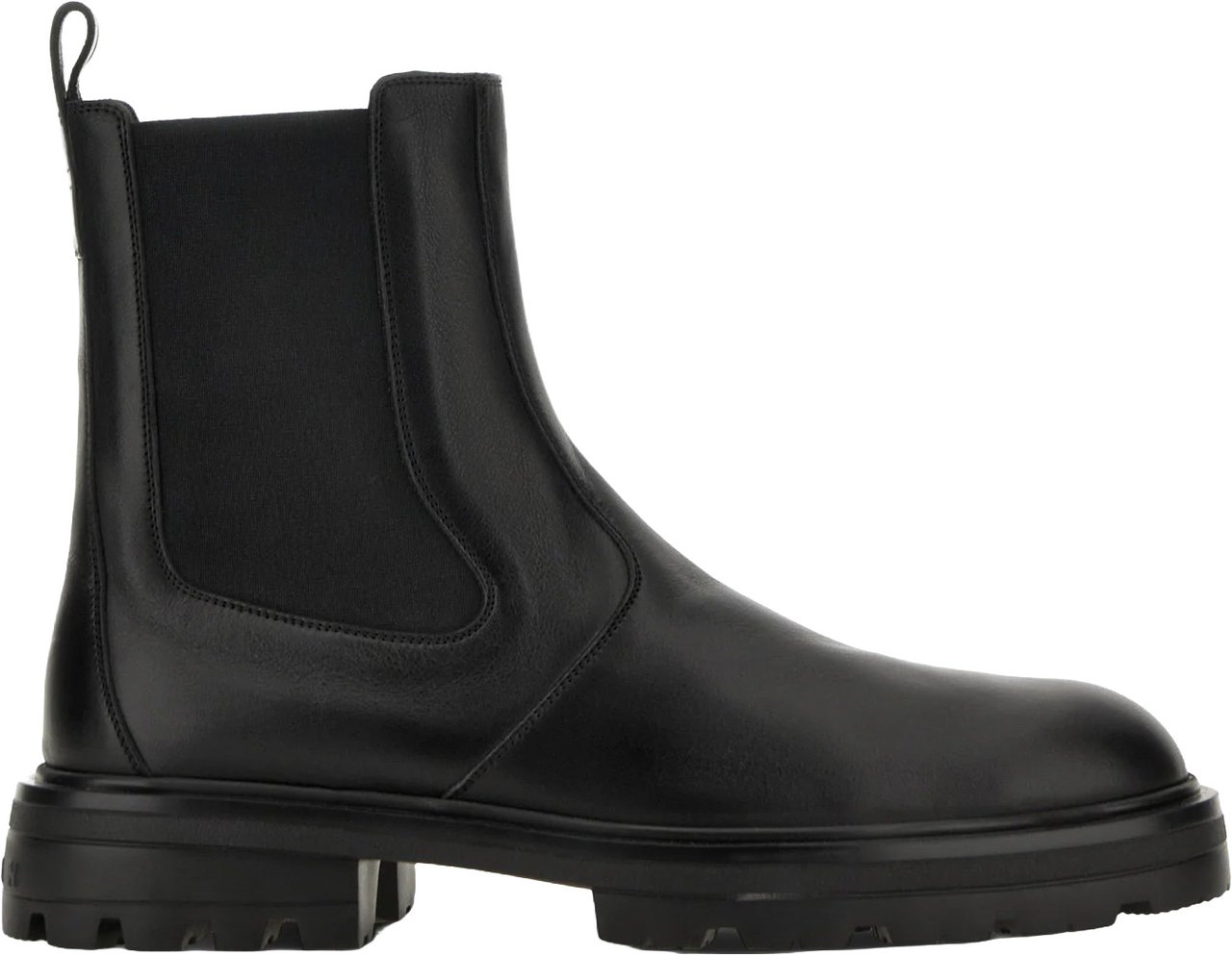 HOGAN Contemporary Black Calfskin Ankle Boots Zwart
