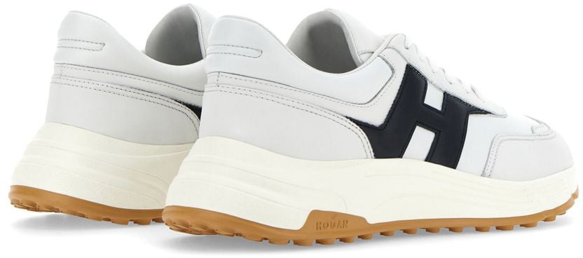 HOGAN White Silk and Nylon Sneakers Wit