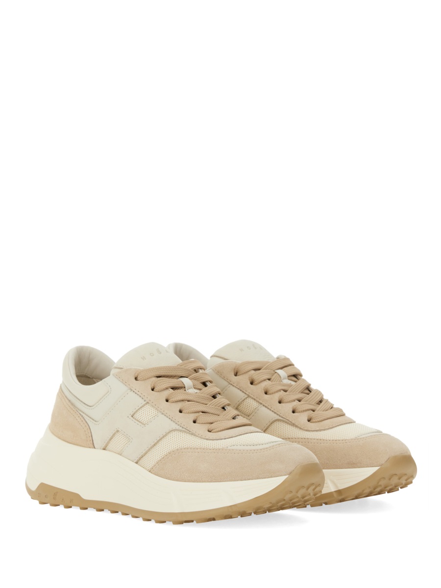 HOGAN LEATHER SNEAKER Beige