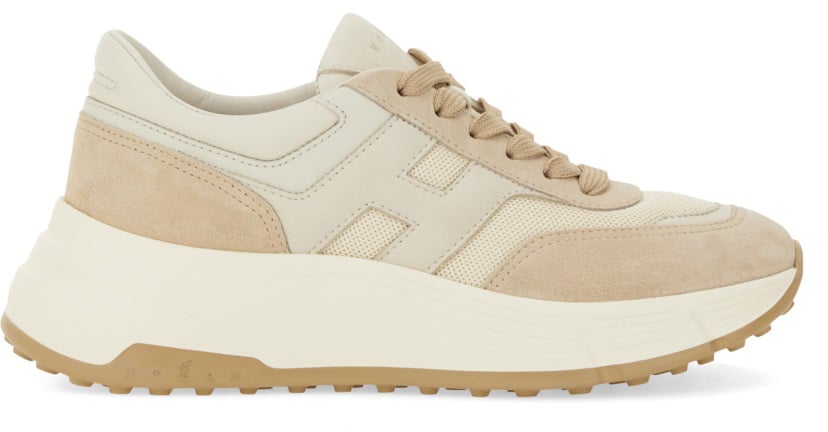 HOGAN LEATHER SNEAKER Beige