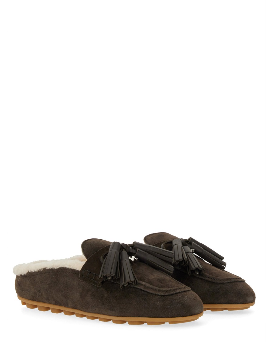 HOGAN SUEDE SLIPPER LOAFER Bruin