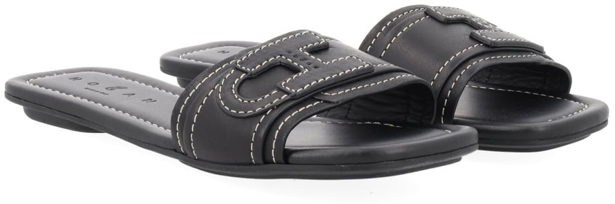 HOGAN SANDALO "FLAT" Zwart