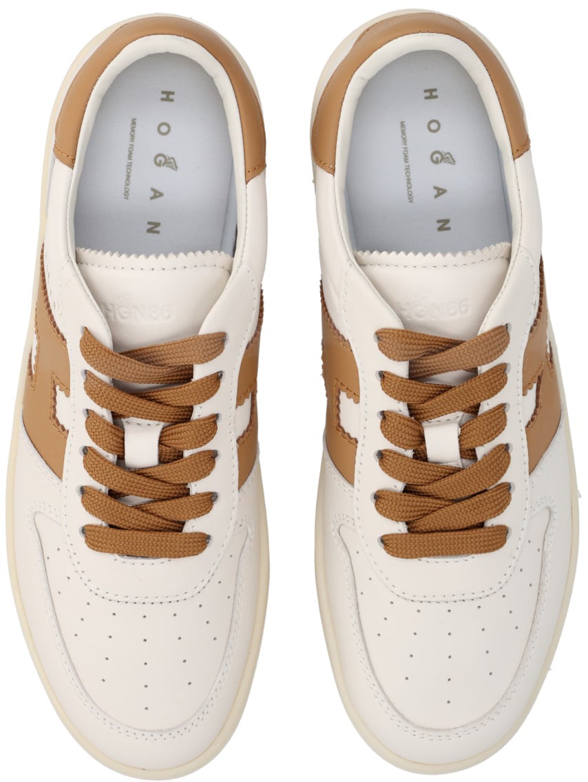 HOGAN LEATHER SNEAKER Beige