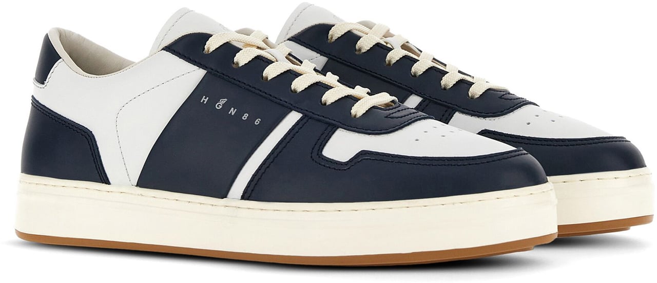 HOGAN White Minimalist Nappa Leather H-TV Sneakers Wit