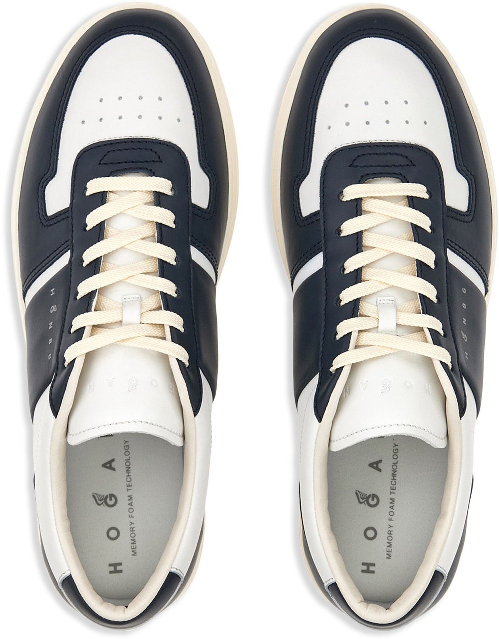HOGAN White Minimalist Nappa Leather H-TV Sneakers Wit