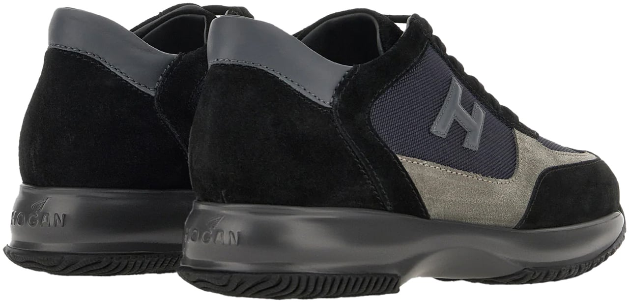 HOGAN Flat Shoes Nero Grigio Divers