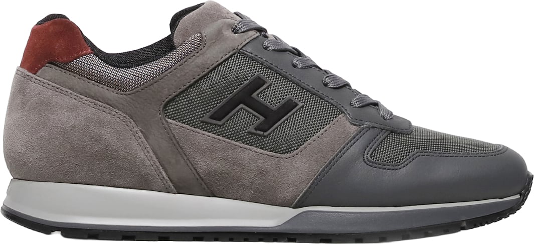HOGAN Sneaker H321 in pelle e tessuto tecnico grigio Grijs