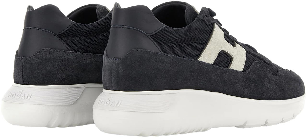 HOGAN Flat Shoes Blu Denim Scuro Blu Bianco Blauw