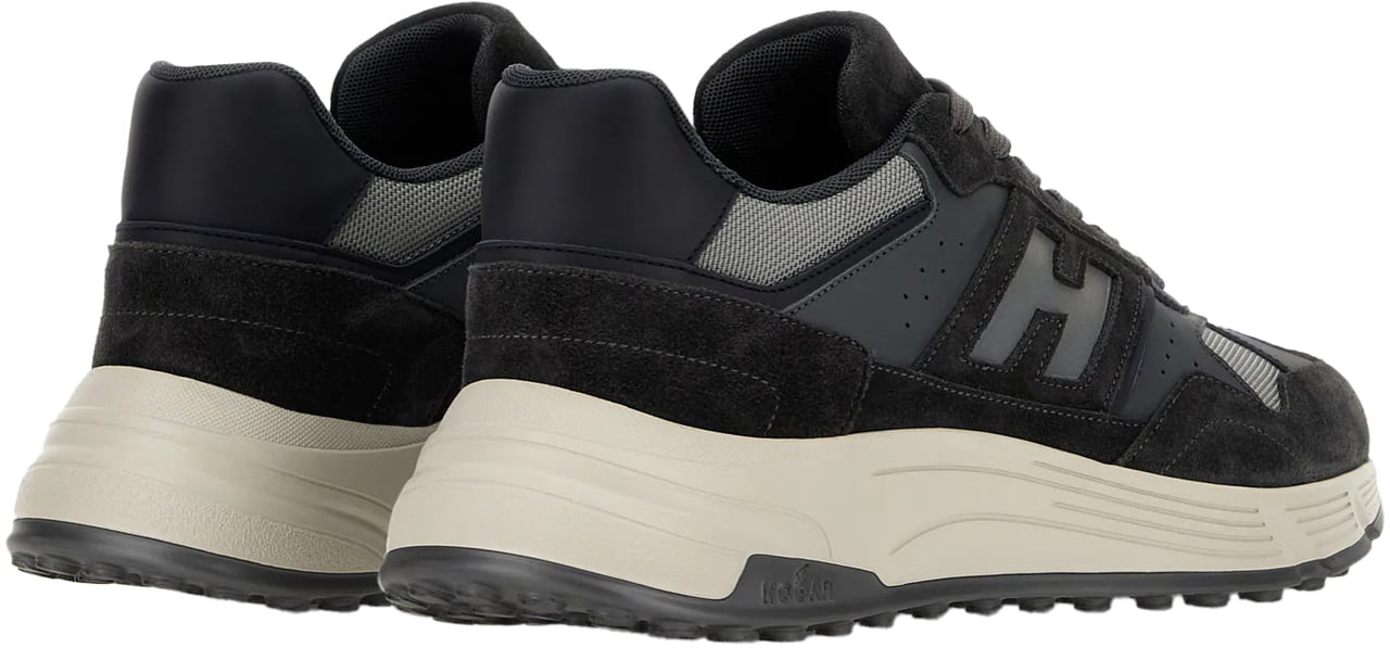 HOGAN Flat Shoes Nero Grigio Divers