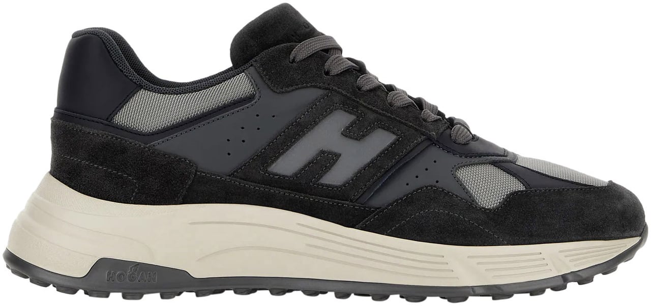 HOGAN Flat Shoes Nero Grigio Divers