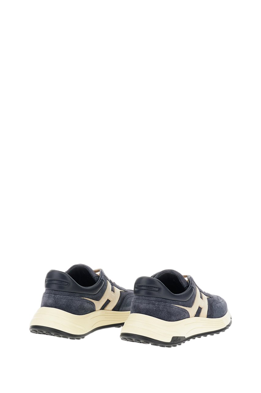 HOGAN Blue Nubuck Leather Hyperlight Sneakers Blauw