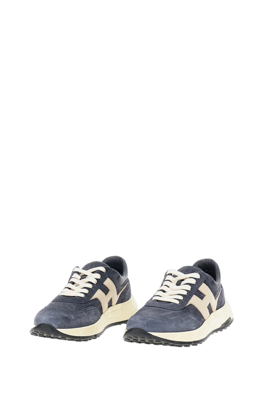 HOGAN Blue Nubuck Leather Hyperlight Sneakers Blauw